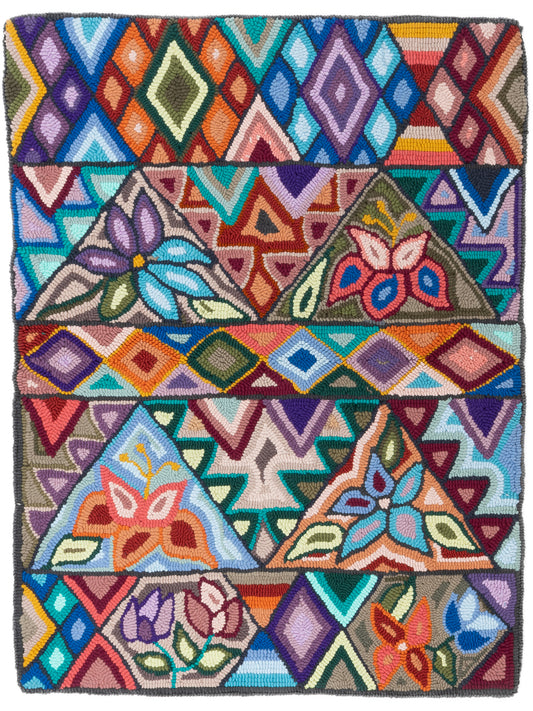 Flower and Daimonds Medium Rug
