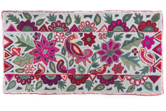 Birds and Flowers Large Rug