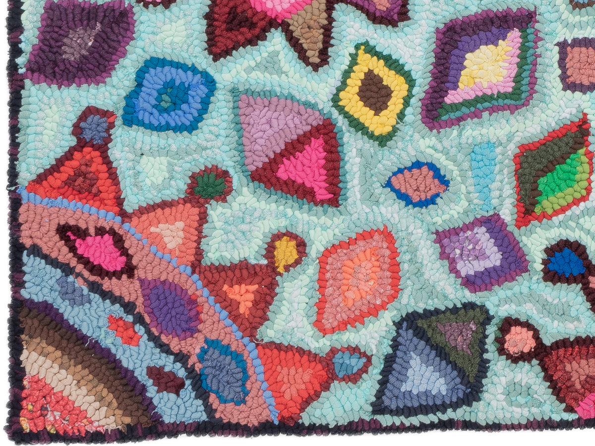 "Mosaic Vision" Hand-Hooked Medium Rug