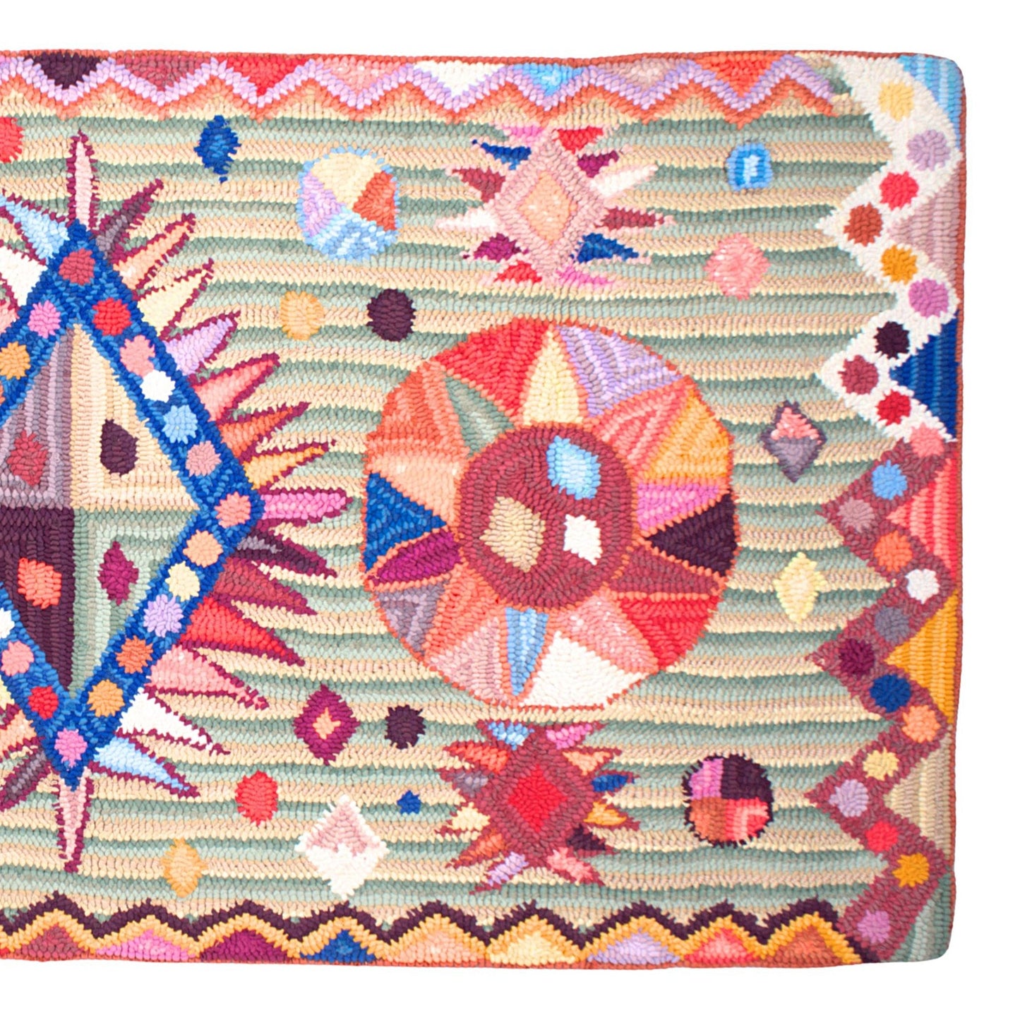 Large Multicolored Rug – Ancestral Huipil Pattern