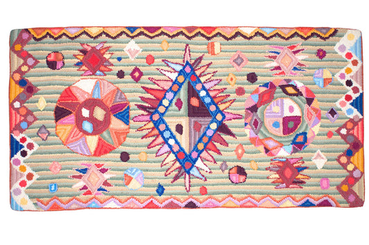 Large Multicolored Rug – Ancestral Huipil Pattern