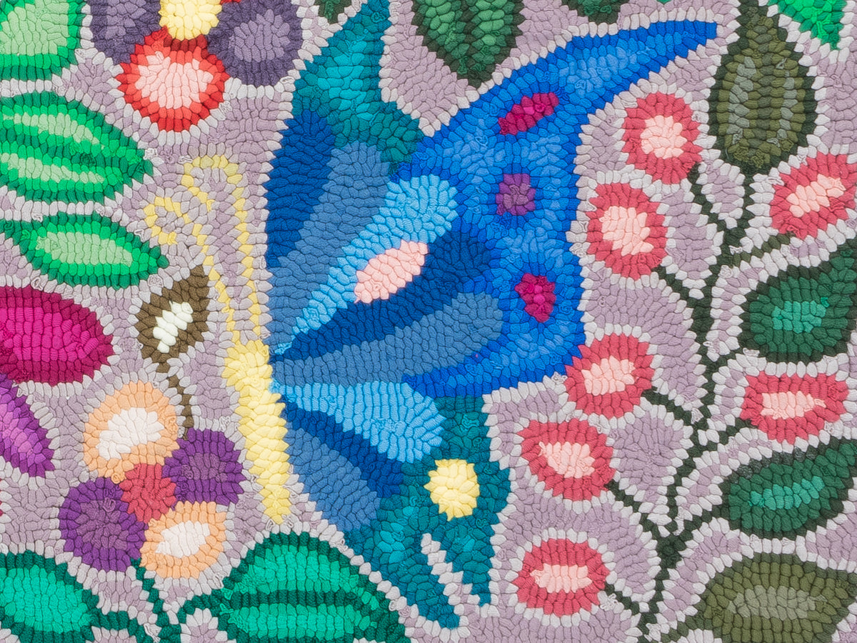 ¨Whispering Garden¨ Hand-Hooked Medium Rug