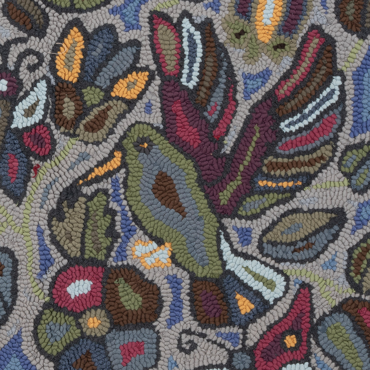 ¨Songbirds in the Dark¨ Hand-Hooked Small Rug
