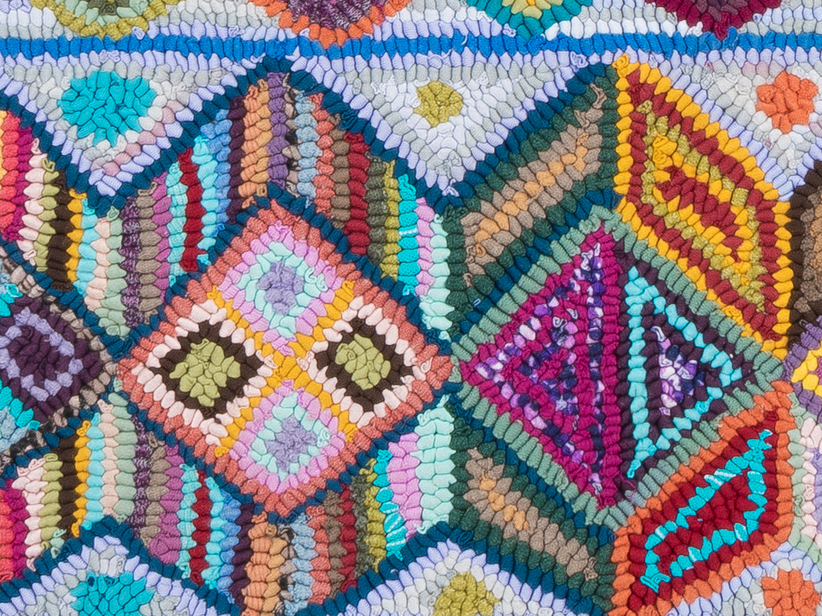 ¨Threads of Ancestry¨ Hand-Hooked Medium Rug