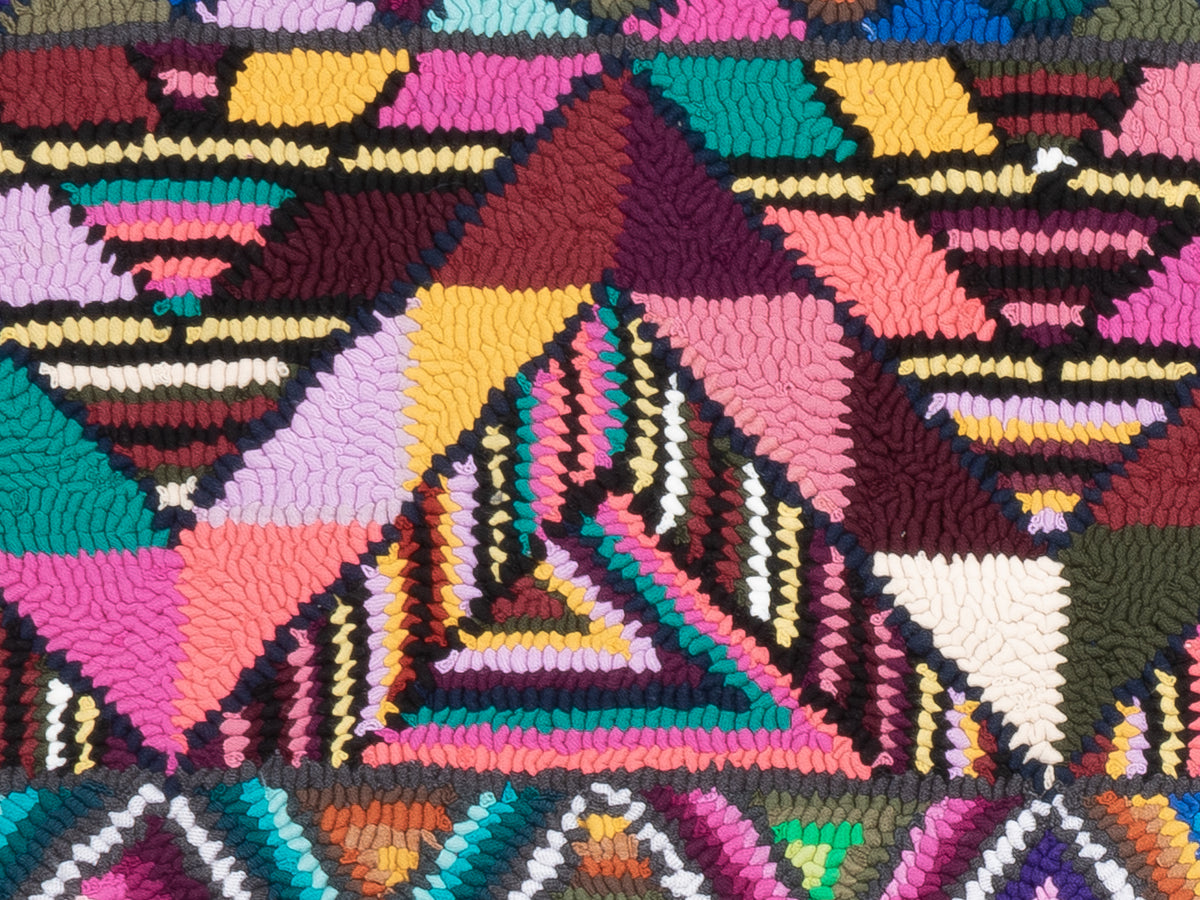 "Geometric Harmony" Hand-Hooked Medium Rug