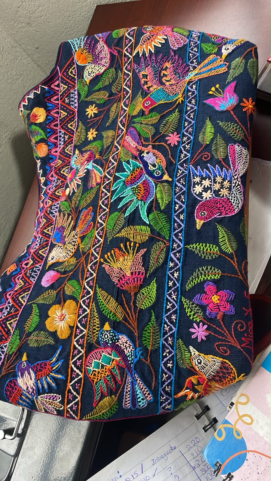 "Garden Sanctuary" Hand-Embroidered Bag
